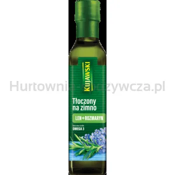Kujawski olej lniany tłoczony na zimno z rozmarynem 250 ml