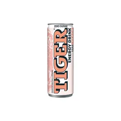 Tiger Zero Sugar o smaku Peach gazowany napój energetyzujący 250 ml (w tym +0,50 zł/szt. zwrotnej kaucji)
