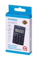 Kalkulator kieszonkowy DONAU TECH, 8-cyfr. wyświetlacz, wym. 85x56x9 mm, czarny - 5