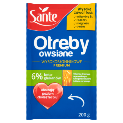 Sante Otręby Owsiane Wysokobłonnikowe 200G