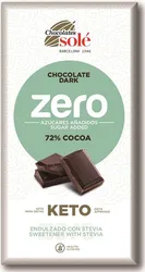 Czekolada gorzka 72% kakao bez dodatku cukru ze stewią KETO 100 g
