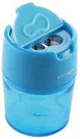 Temperówka KEYROAD Robby, aluminiowa, podwójna, z pojemnikiem, pakowane na displayu, mix kolorów - 3