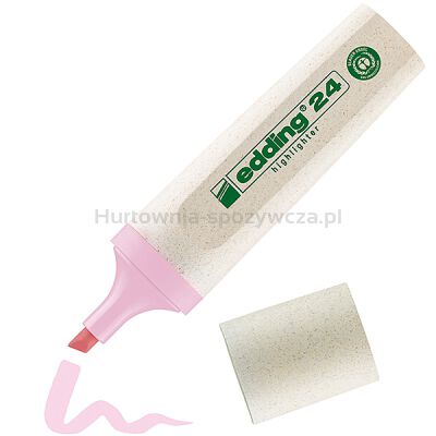 Edding Zakreślacz E-24 ECOLINE 2-5 mm, pastelowy różowy [BIURO]