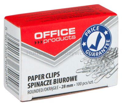 Office Products Spinacze okrągłe 28mm 100szt., srebrne [BIURO]