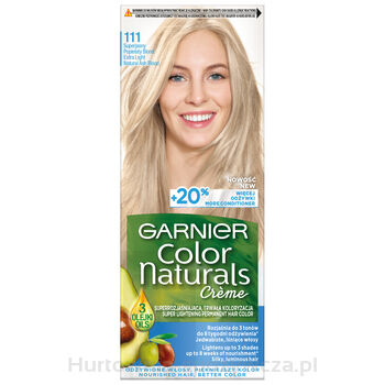 Garnier Color Naturals 111 Superjasny Popielaty Blond, Odżywcza Farba Do Włosów