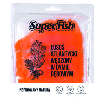 SuperFish Łosoś wędzony na zimno plastry 150g