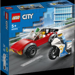 Klocki LEGO City Police 60392 Motocykl policyjny – pościg za samochodem
