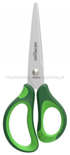 Nożyczki szkolne KEYROAD, 15cm, miękkie, pakowane na displayu, mix kolorów - 3
