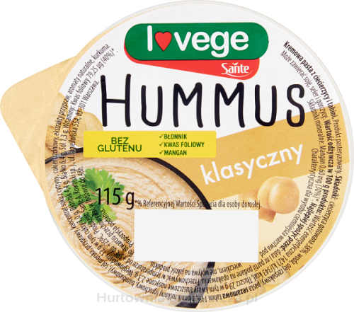 Lovege Hummus Klasyczny 115G Sante