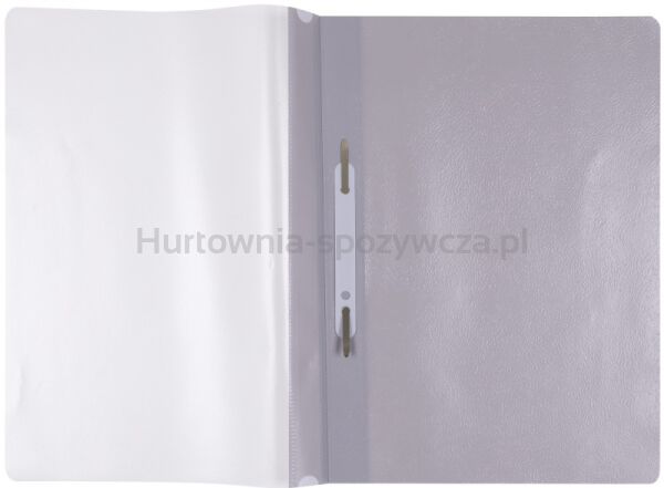 Skoroszyt OFFICE PRODUCTS, PP, A4, miękki, 100/170mikr., wpinany, szary - 2