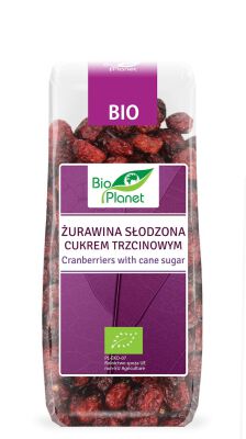 Żurawina Słodzona Cukrem Trzcinowym Bio 100 G - Bio Planet [BIO]