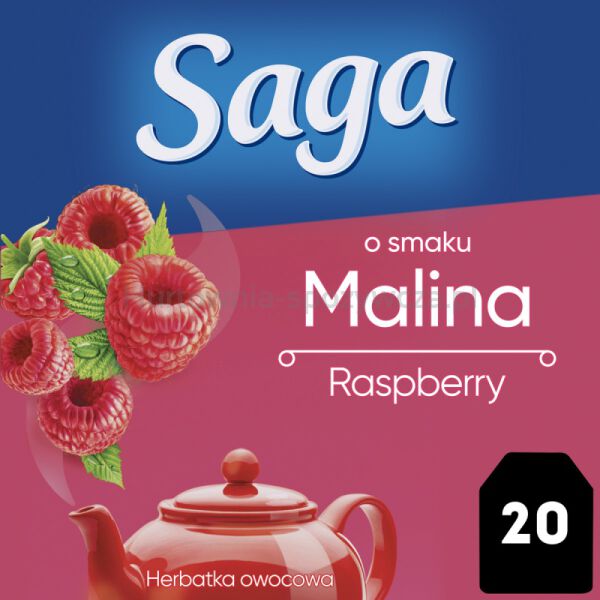 Herbata SAGA, malinowa, 20 torebek - 4