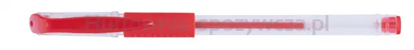 Office Products Długopis żelowy, gumowy uchwyt, 0,5mm, czerwony 