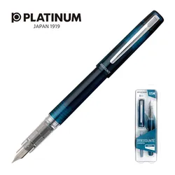 Pióro Wieczne Platinum Prefounte Night Sea, M, W Plastikowym Opakowaniu, Na Blistrze, Niebieskie