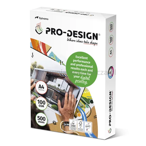 Pro-Design Fsc Papier kserosatynowany, klasa A++, A4, 168CIE, 100gsm, 500 ark. 