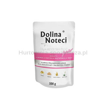 Dolina Noteci Premium Mokra karma dla Juniora serca z indyka saszetka 100g
