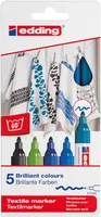 Edding Marker tekstylny e-4500/5 S 2-3mm, 5 sztuk, cool colours  - 2