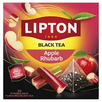 Lipton Herbata czarna, jabłko i rabarbar, 20 piramidek - 2