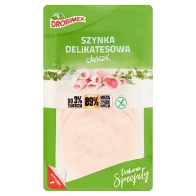 Szynka Delikatesowa Z Kurcząt Plastry 100 G Drobimex