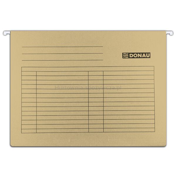 Teczka zawieszkowa DONAU, A4, 230gsm, brązowa