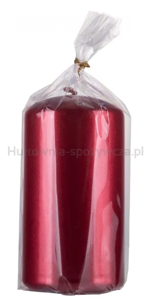 Donau HOME Świeca słupek Standard Lakier, 60x115mm, czerwony metaliczny połysk
