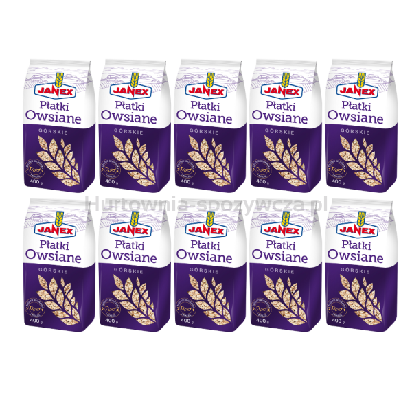 Janex Płatki Owsiane Górskie 400G x 10 sztuk