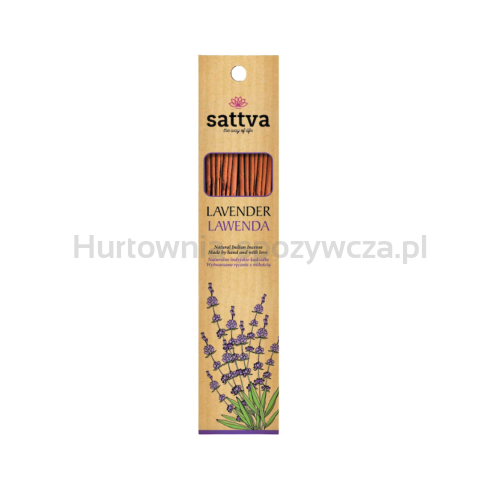 Kadzidło Indyjskie Lawenda (15 Szt.) 30 G - Sattva (Wellness) [BIO]