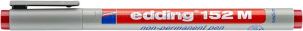 Edding Marker zmywalny e-152 M 1mm, czerwony  - 2