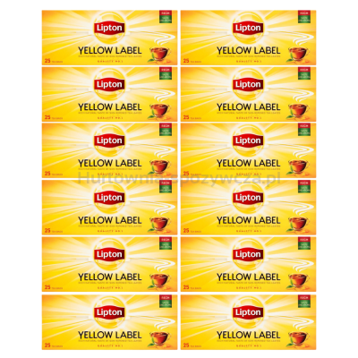 Lipton Herbata Yellow Label 25 Torebek(data przydatności 30.04.2025)