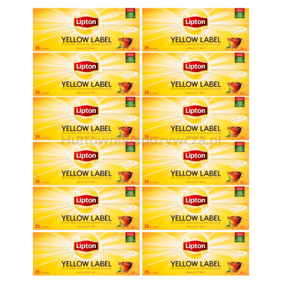 Lipton Herbata Yellow Label 25 Torebek x 16 sztuk