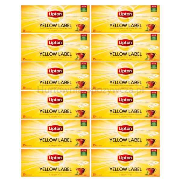 Lipton Herbata Yellow Label 25 Torebek x 16 sztuk