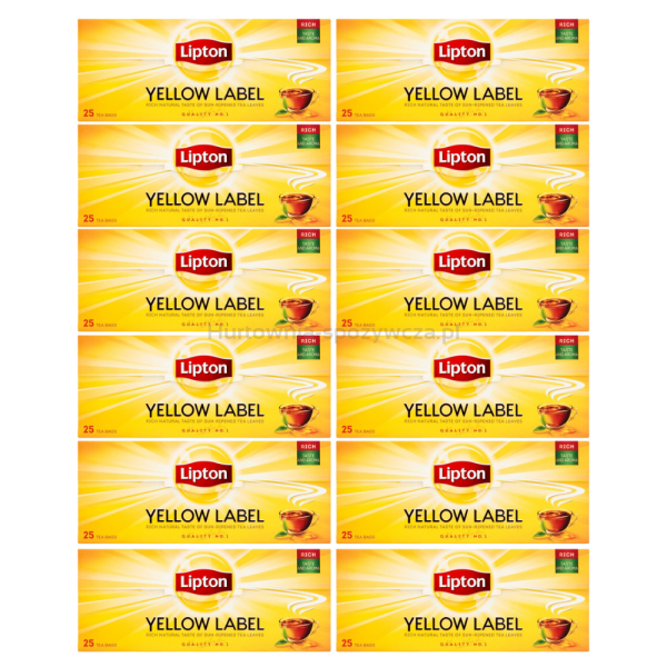 Lipton Herbata Yellow Label 25 Torebek