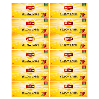 Lipton Herbata Yellow Label Herbata Czarna 25 Torebek x12 szt.