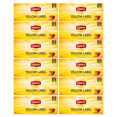 Lipton Herbata Yellow Label Herbata Czarna 25 Torebek x12 szt.