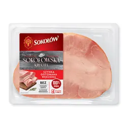 Sokołów Krucha Szynka Gotowana Wędzona Plastry 160G 
