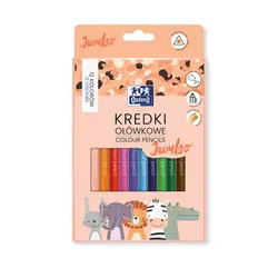 Oxford Kredki Ołówkowe Kids Jumbo 12 Kolorów