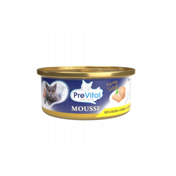 PreVital mini puszka - Mus dla dorosłych kotów z kurczakiem 85g