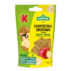 Kupiec Kubuś Ciasteczka zbożoweo o smaku jabłka- banana 50g