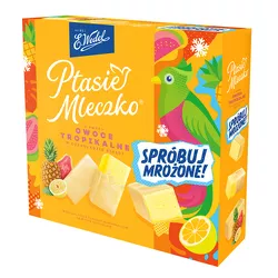 Wedel Ptasie mleczko o smaku owoce tropikalne w czekoladzie białej 340g