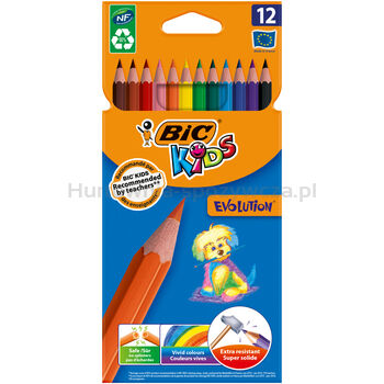 Bic kredki Kids Eco Evolution ołówkowe opak. 12 szt.