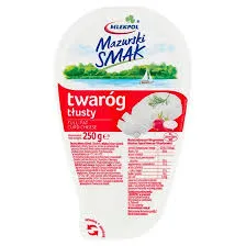 Mazurski Smak Twaróg Tłusty 250G Klinek