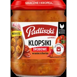 Pudliszki Klopsiki drobiowe w sosie z chorizo 440 g