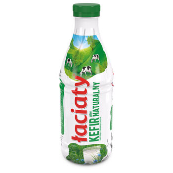 łaciaty Kefir pitny naturalny butelka PET 1L