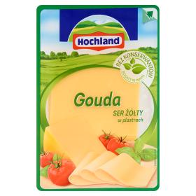 Hochland Gouda Ser Żółty W Plastrach. Ser Podpuszczkowy Dojrzewający 135 G