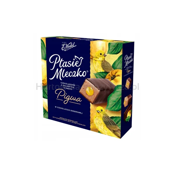 E.Wedel Ptasie mleczko czekoladowe z galaretką o smaku pigwowym w czekoladzie deserowej 340g