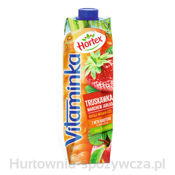 Hortex Vitaminka Jabłko, Marchew, Truskawka Sok Karton 1L