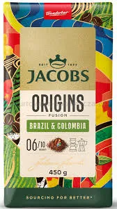 Jacobs Kawa Mielona Origins Brazil&Colombia 450g