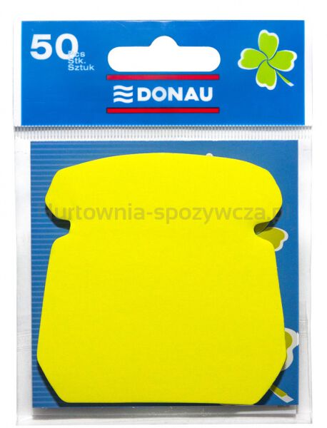 Donau Bloczek Samoprzylepny 1x50 kart., telefon, zawieszka, żółty 