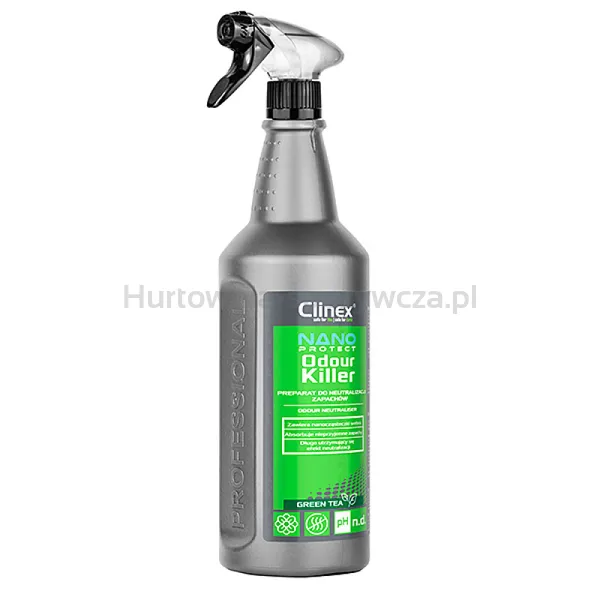 Preparat CLINEX Nano Protect Silver Odour Killer, do neutralizacji zapachów, green tea, 1l