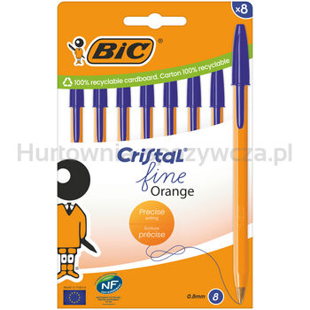 BIC Orange® Original długopis niebieski pouch 8 szt.